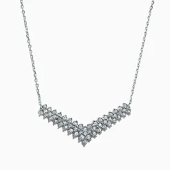 Effy Jewelry 925 Sterling Silver Diamond Necklace, 0.47 TCW | Necklaces & Pendants