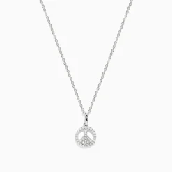 BH Multi 925 Sterling Silver Diamond Peace Sign Necklace | Necklaces & Pendants