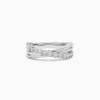 BH Multi 925 Sterling Silver Diamond Crossover Ring, 0.23 TCW | Rings