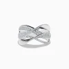 Effy Jewelry 925 Sterling Silver Diamond Crossover Ring | Rings