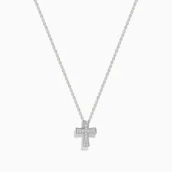 Effy Jewelry 925 Sterling Silver Diamond Cross Pendant | Necklaces & Pendants