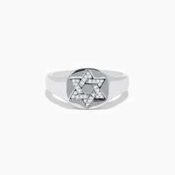 Effy Jewelry 925 Sterling Silver Diamond Star of David Ring | Rings