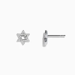 Effy Jewelry 925 Sterling Silver Diamond Star of David Earrings | Earrings