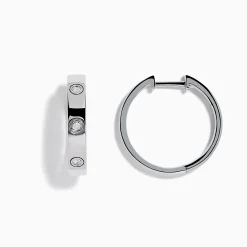 Effy Jewelry 925 Sterling Silver Diamond Huggie Earrings | Earrings