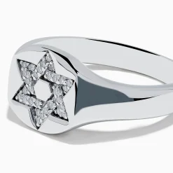 Effy Jewelry 925 Sterling Silver Diamond Star of David Ring | Rings