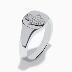 Effy Jewelry 925 Sterling Silver Diamond Hamsa Ring | Rings