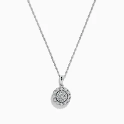 Effy Jewelry Sterling Silver Diamond Cluster Pendant | Necklaces & Pendants