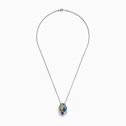 Effy Jewelry 925 Sterling Silver Multi Color Gemstone and Diamond Pendant | Necklaces & Pendants