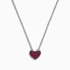 Effy Jewelry 925 Sterling Silver Ruby Heart Pendant, 0.65 TCW | Necklaces & Pendants