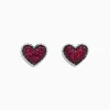 Effy Jewelry 925 Sterling Silver Ruby Heart Earrings, 1.31 TCW | Earrings
