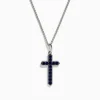 Effy Jewelry 925 Sterling Silver Sapphire Cross Pendant | Necklaces & Pendants