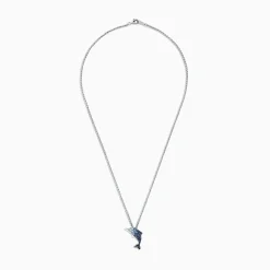 Effy Jewelry 925 Sterling Silver Sapphire Splash Dolphin Pendant, 1.30 TCW | Necklaces & Pendants