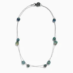 Effy Jewelry 925 Sterling Silver Tahitian Pearl Station Necklace | Necklaces & Pendants