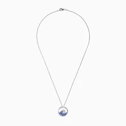 Effy Jewelry 925 Sterling Silver Tanzanite and Diamond Wave Pendant | Necklaces & Pendants