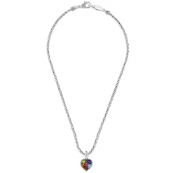 Effy Jewelry 925 Sterling Silver u0026 18K Gold Multi Gemstone Heart Pendant, 1.98 TCW | Necklaces & Pendants