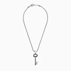 Effy Jewelry 925 Sterling Silver u0026 18K Gold Multi Gemstone Key Pendant, 2.29 TCW | Necklaces & Pendants