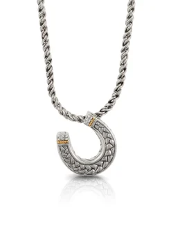 Effy Jewelry 925 Sterling Silver u0026 18L Gold Horseshoe Pendant | Necklaces & Pendants