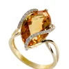 Effy Jewelry Sunset 14K Yellow Gold Citrine and Diamond Ring, 6.29 TCW | Rings