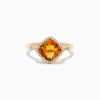 BH Multi Sunset 14K Yellow Gold Citrine and Diamond Ring | Rings