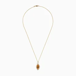 BH Multi Sunset 14K Yellow Gold Citrine and Diamond Pendant, 4.54 TCW | Necklaces & Pendants