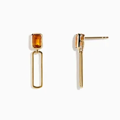 BH Multi Sunset 14K Yellow Gold Citrine Drop Earrings | Earrings