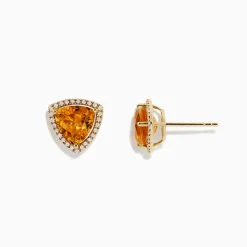 BH Multi Sunset 14K Yellow Gold Citrine and Diamond Earring, 3.56 TCW | Earrings