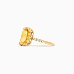 Effy Jewelry Sunset 14K Yellow Gold Citrine and Diamond Ring, 6.72 TCW | Rings