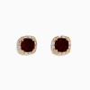 BH Multi Sunset 14K Yellow Gold Garnet and Diamond Stud Earrings | Earrings