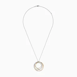 BH Multi Trio 14K 3-Color Gold Diamond Crossover Pendant | Necklaces & Pendants