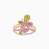Effy Jewelry Trio 18K Three Tone Gold Multi Color Diamond Bouquet Ring | Rings