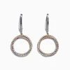 Effy Jewelry Trio 14K Tri Color Gold Diamond Drop Earrings, 0.71 TCW | Earrings