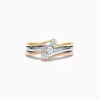 Effy Jewelry Trio 14K Tri Color Gold Diamond Ring, 0.32 TCW | Rings