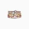 Effy Jewelry Trio 14K Tri Color Gold Diamond 5 Stack Ring, 0.61 TCW | Rings