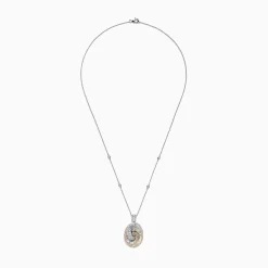 BH Multi Trio 14K Tri Color Gold Diamond Swirl Pendant, 1.28 TCW | Necklaces & Pendants