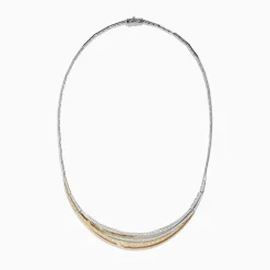 Effy Jewelry Trio 14K Tri-Color Gold Diamond Collar Necklace, 1.33 TCW | Necklaces & Pendants
