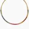 Effy Jewelry Watercolors 14K Gold Multi Sapphire u0026 Diamond Necklace, 11.21 TCW | Necklaces & Pendants