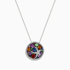 Effy Jewelry Watercolors 14K Gold Multi Sapphire and Diamond Starfish Pendant | Necklaces & Pendants
