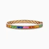 Effy Jewelry Watercolors 14K Gold Multi Sapphire and Diamond Bangle | Bracelets