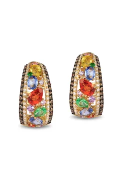Effy Jewelry Watercolors 14K Gold Multi Sapphire u0026 Diamond Earrings, 4.19 TCW | Earrings