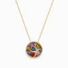 BH Multi Watercolors 14K Gold Multi Sapphire and Diamond Starfish Pendant | Necklaces & Pendants