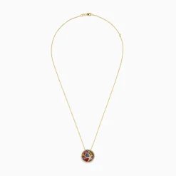 BH Multi Watercolors 14K Gold Multi Sapphire and Diamond Starfish Pendant | Necklaces & Pendants