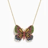 Effy Jewelry Watercolors 14K Gold Ruby and Multi Sapphire Butterfly Pendant | Necklaces & Pendants