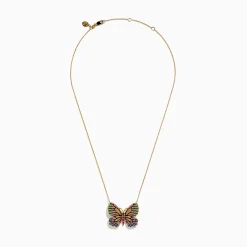 Effy Jewelry Watercolors 14K Gold Ruby and Multi Sapphire Butterfly Pendant | Necklaces & Pendants