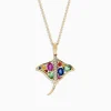 Effy Jewelry Watercolors 14K Gold Sapphire and Diamond Stingray Pendant, 0.91 TCW | Necklaces & Pendants