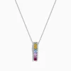 Effy Jewelry Watercolors 14K White Gold Multi Sapphire u0026 Diamond Pendant, 1.17 TCW | Necklaces & Pendants