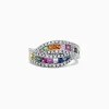 Effy Jewelry Watercolors 14K White Gold Multi Sapphire and Diamond Ring, 1.95 TCW | Rings