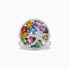Effy Jewelry Watercolors 14K White Gold Diamond and Multi Sapphire Ring | Rings