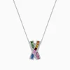 Effy Jewelry Watercolors 14K White Gold Multi Sapphire u0026 Diamond Pendant, 2.21 TCW | Necklaces & Pendants
