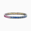 Effy Jewelry Watercolors 14K White Gold Multi Sapphire u0026 Diamond Bracelet, 9.16 TCW | Bracelets