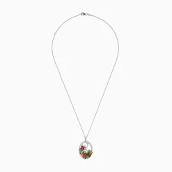 Effy Jewelry Watercolors 14K White Gold Multi Sapphire u0026 Diamond Pendant, 3.96 TCW | Necklaces & Pendants